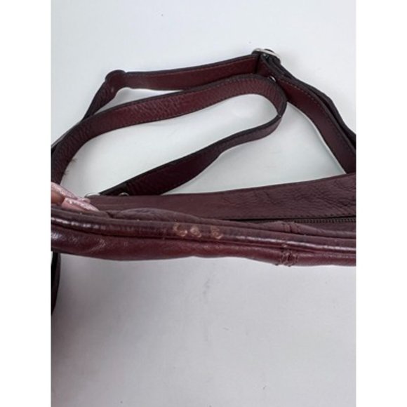 Osgoode Marley Feel The Difference Brown Leather Crossbody Shoulder Bag - Picture 2 of 8